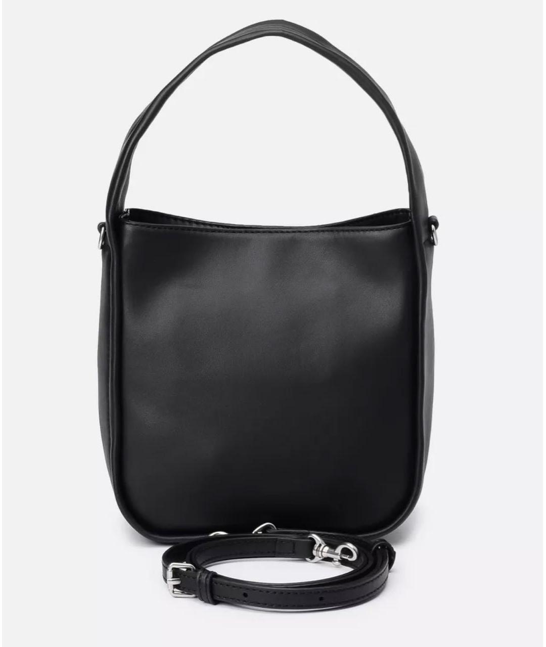 CALVIN KLEIN Черная сумка через плечо из искусственной кожи, фото 2