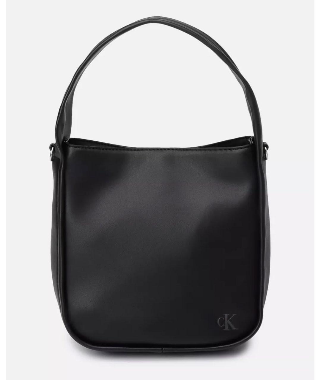 CALVIN KLEIN Черная сумка через плечо из искусственной кожи, фото 3