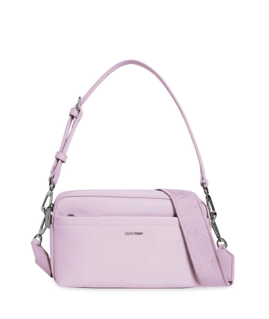 CALVIN KLEIN Розовая сумка через плечо из искусственной кожи, фото 3