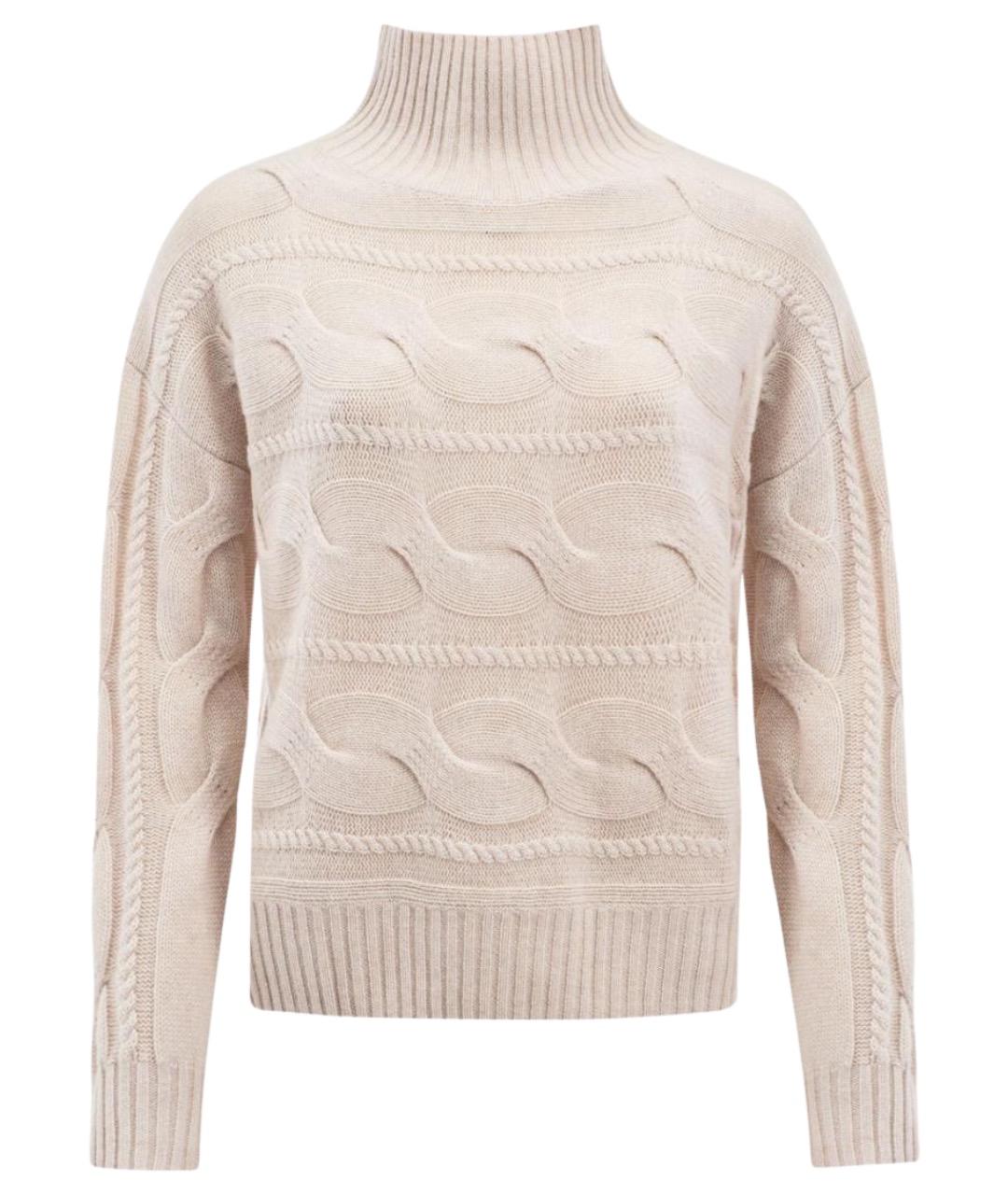 MAX MARA STUDIO Бежевый шерстяной джемпер / свитер, фото 1