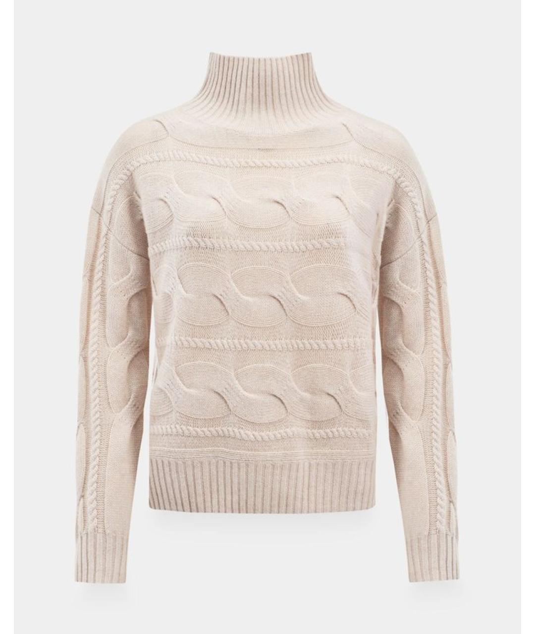 MAX MARA STUDIO Бежевый шерстяной джемпер / свитер, фото 2