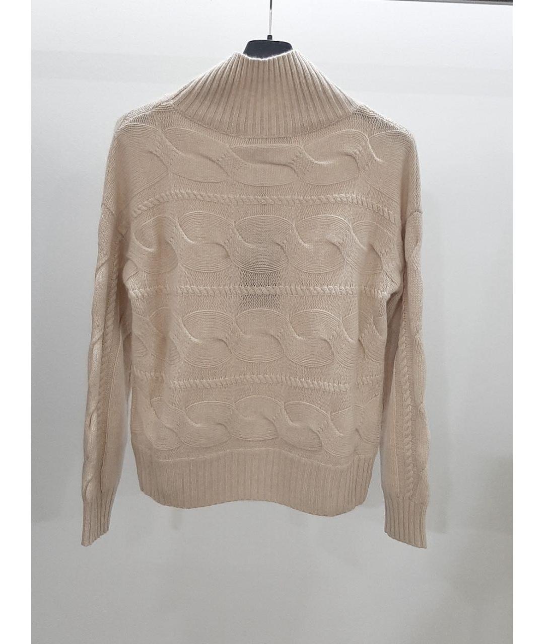MAX MARA STUDIO Бежевый шерстяной джемпер / свитер, фото 3