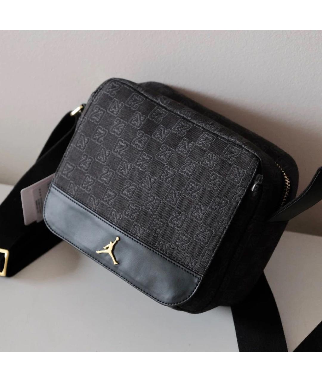 JORDAN Черная тканевая сумка через плечо, фото 5