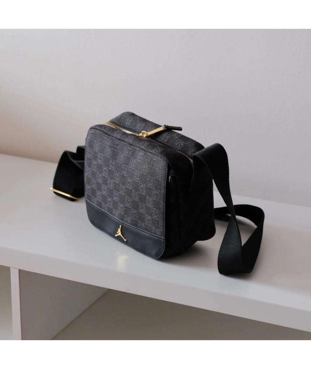 JORDAN Черная тканевая сумка через плечо, фото 6