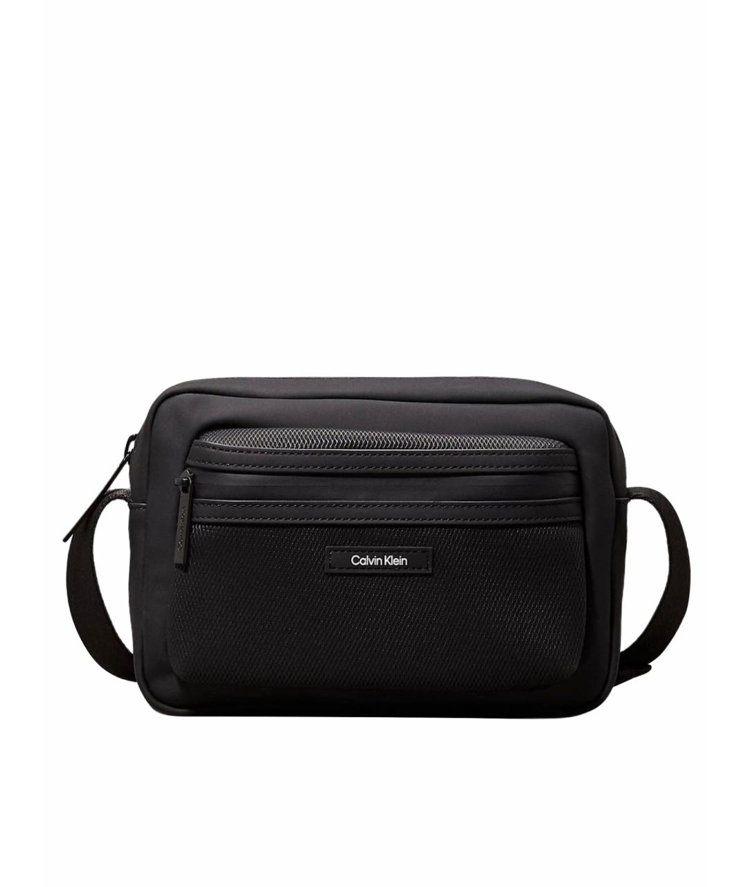 CALVIN KLEIN Черная сумка на плечо из искусственной кожи, фото 1