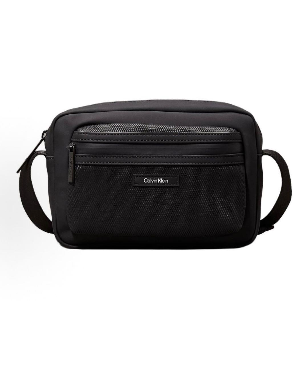 CALVIN KLEIN Черная сумка на плечо из искусственной кожи, фото 3