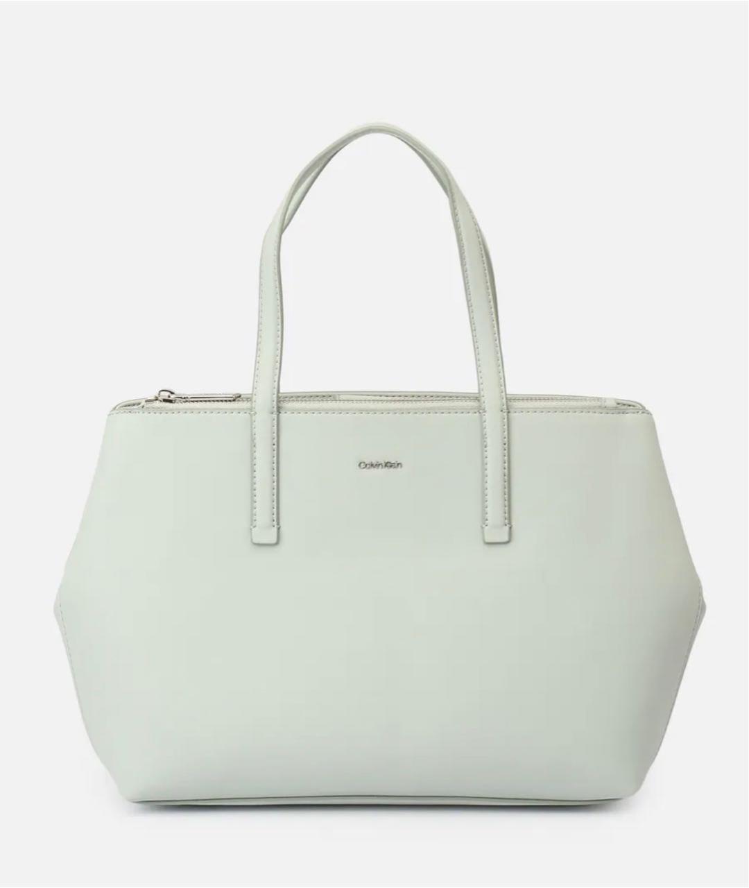 CALVIN KLEIN Бирюзовая сумка с короткими ручками из искусственной кожи, фото 3