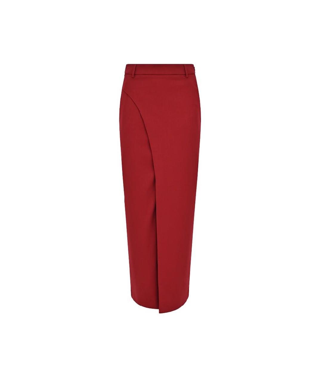 Jacob Lee Красная шерстяная юбка макси, фото 1