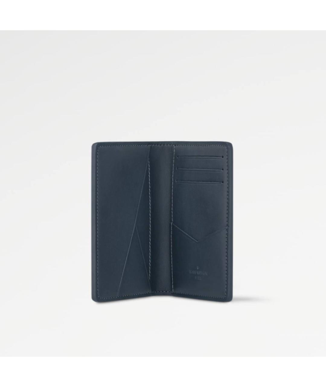 LOUIS VUITTON Темно-синий кожаный кардхолдер, фото 2