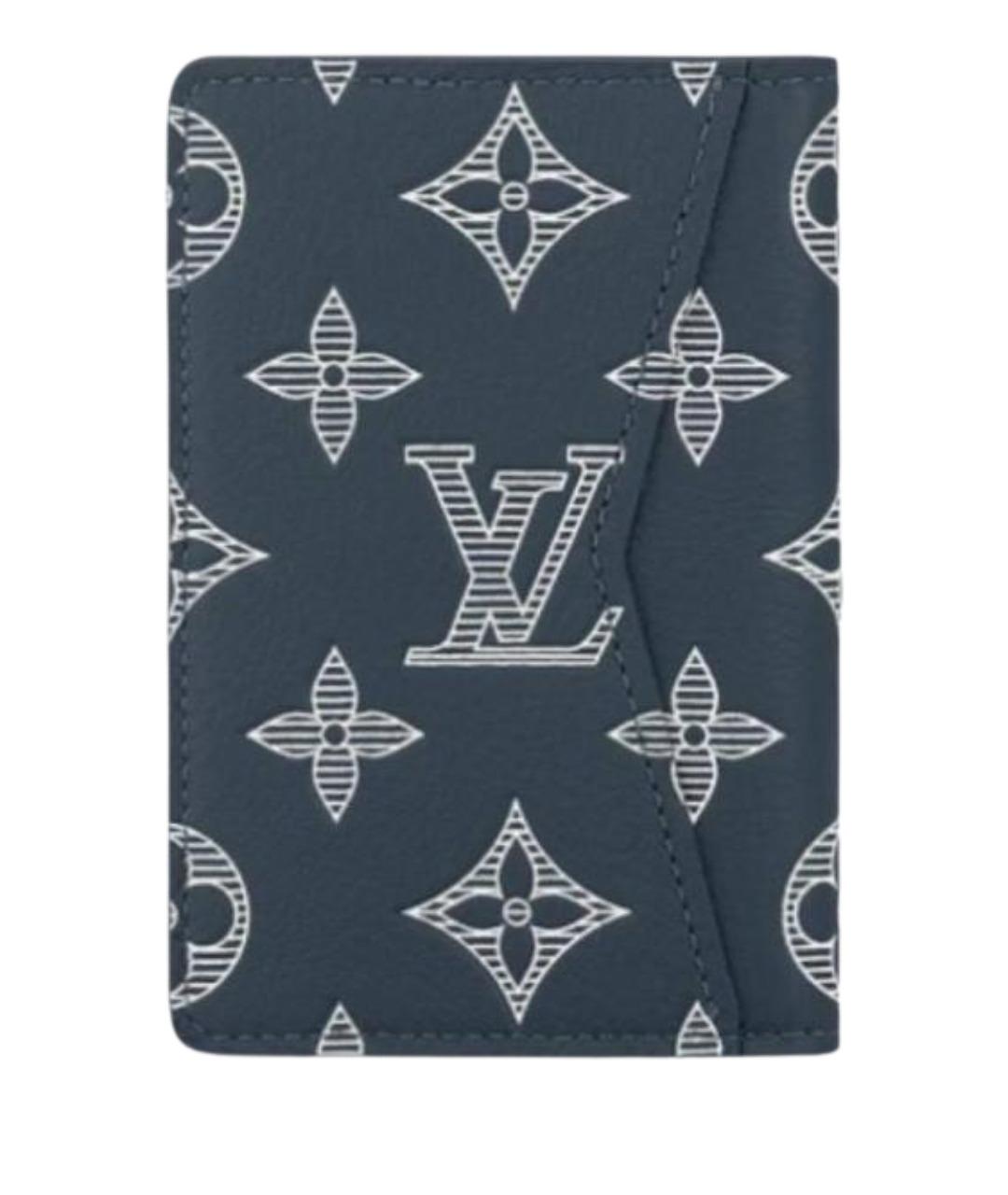 LOUIS VUITTON Темно-синий кожаный кардхолдер, фото 1