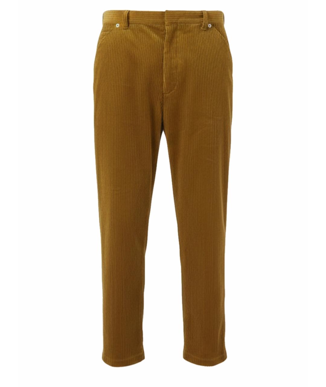 PRADA Оранжевое хлопковые классические брюки, фото 1