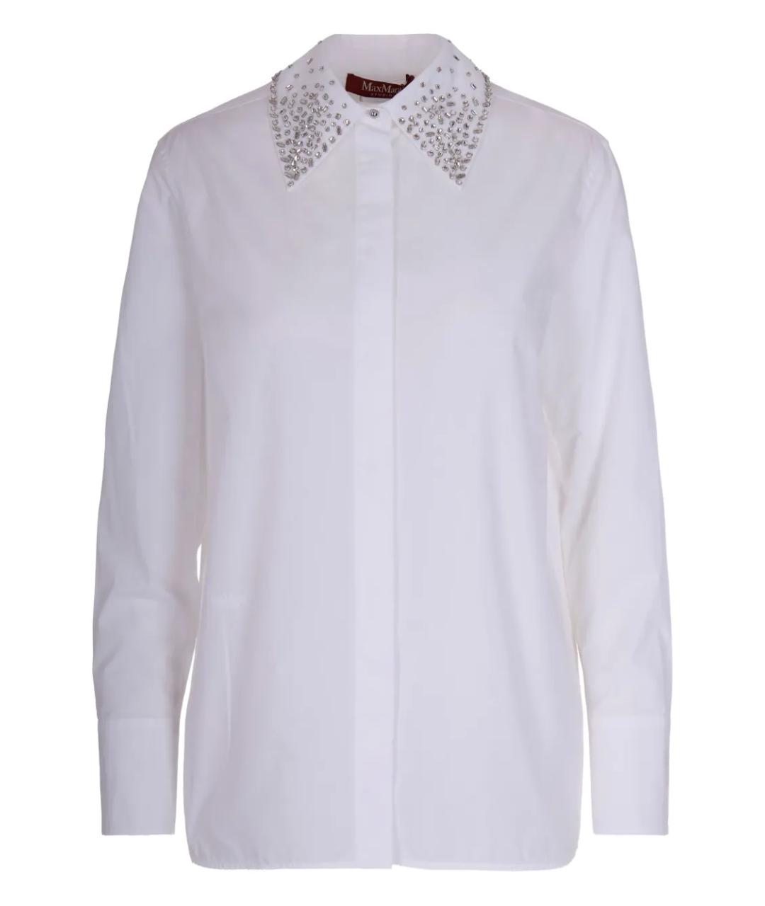MAX MARA STUDIO Белая хлопковая рубашка, фото 1