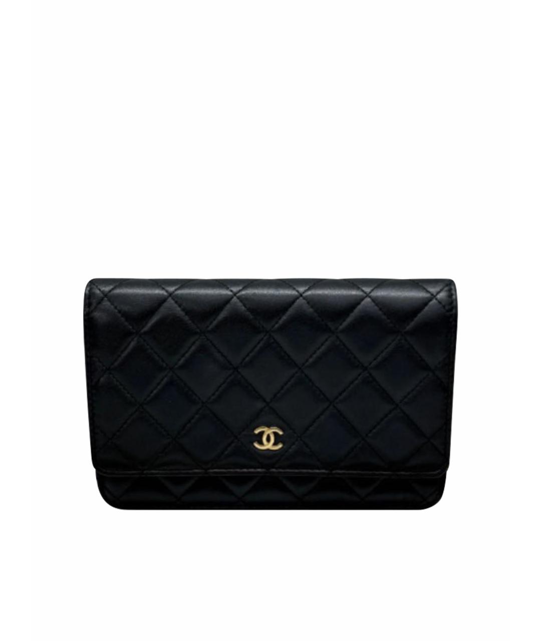 CHANEL Черная кожаная сумка через плечо, фото 1