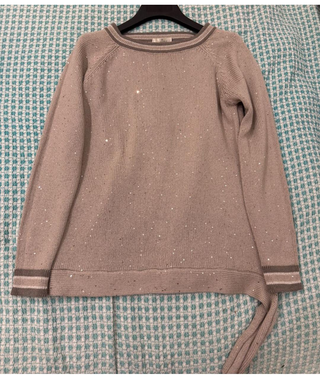 PANICALE Бежевый шерстяной джемпер / свитер, фото 9