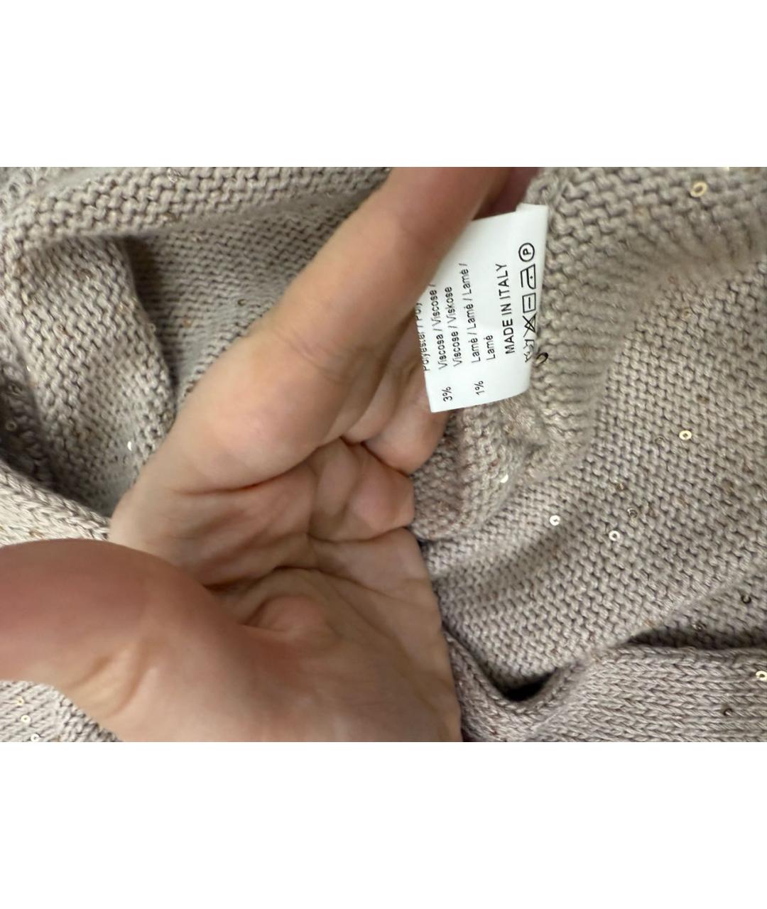 PANICALE Бежевый шерстяной джемпер / свитер, фото 6