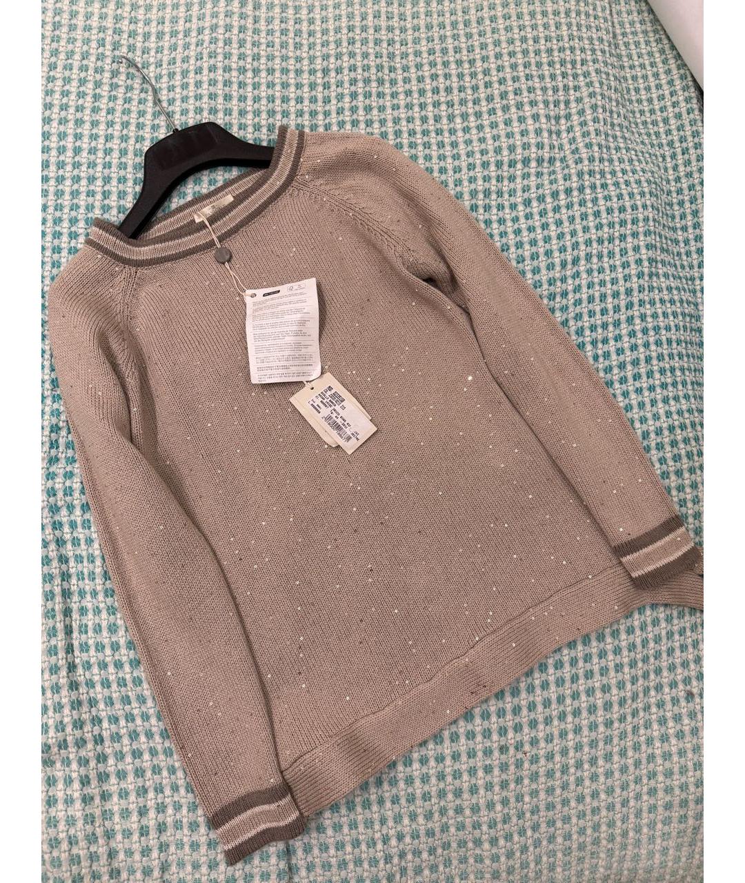 PANICALE Бежевый шерстяной джемпер / свитер, фото 7