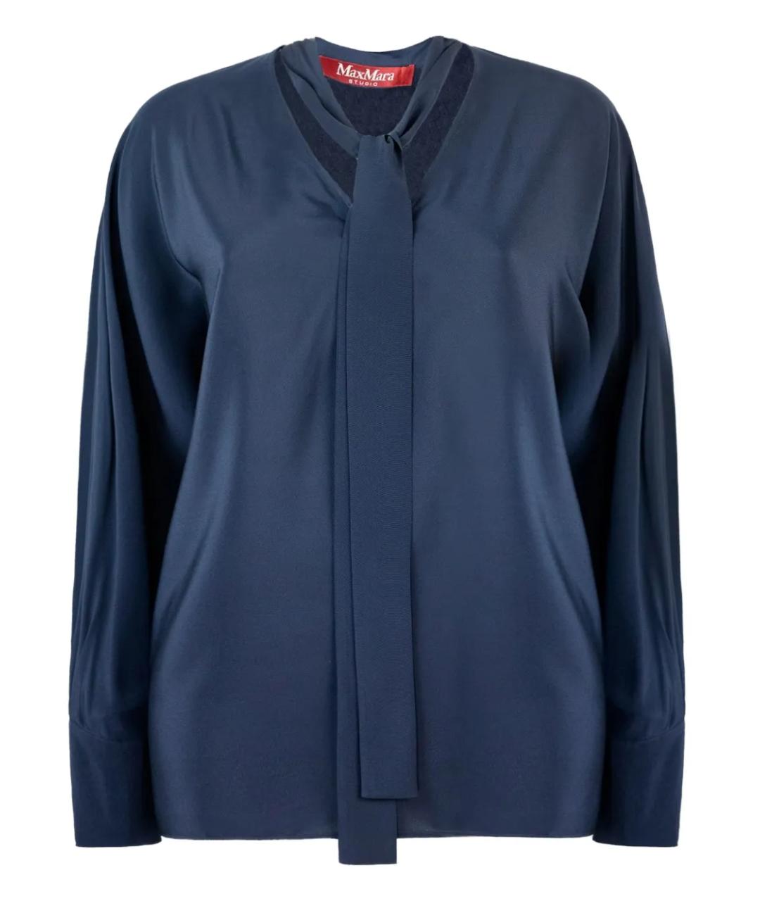 MAX MARA STUDIO Темно-синяя рубашка, фото 1