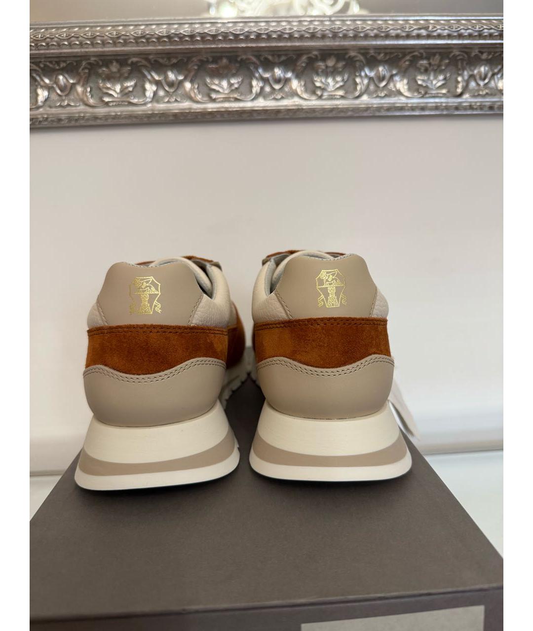 BRUNELLO CUCINELLI Коричневые замшевые низкие кроссовки / кеды, фото 5