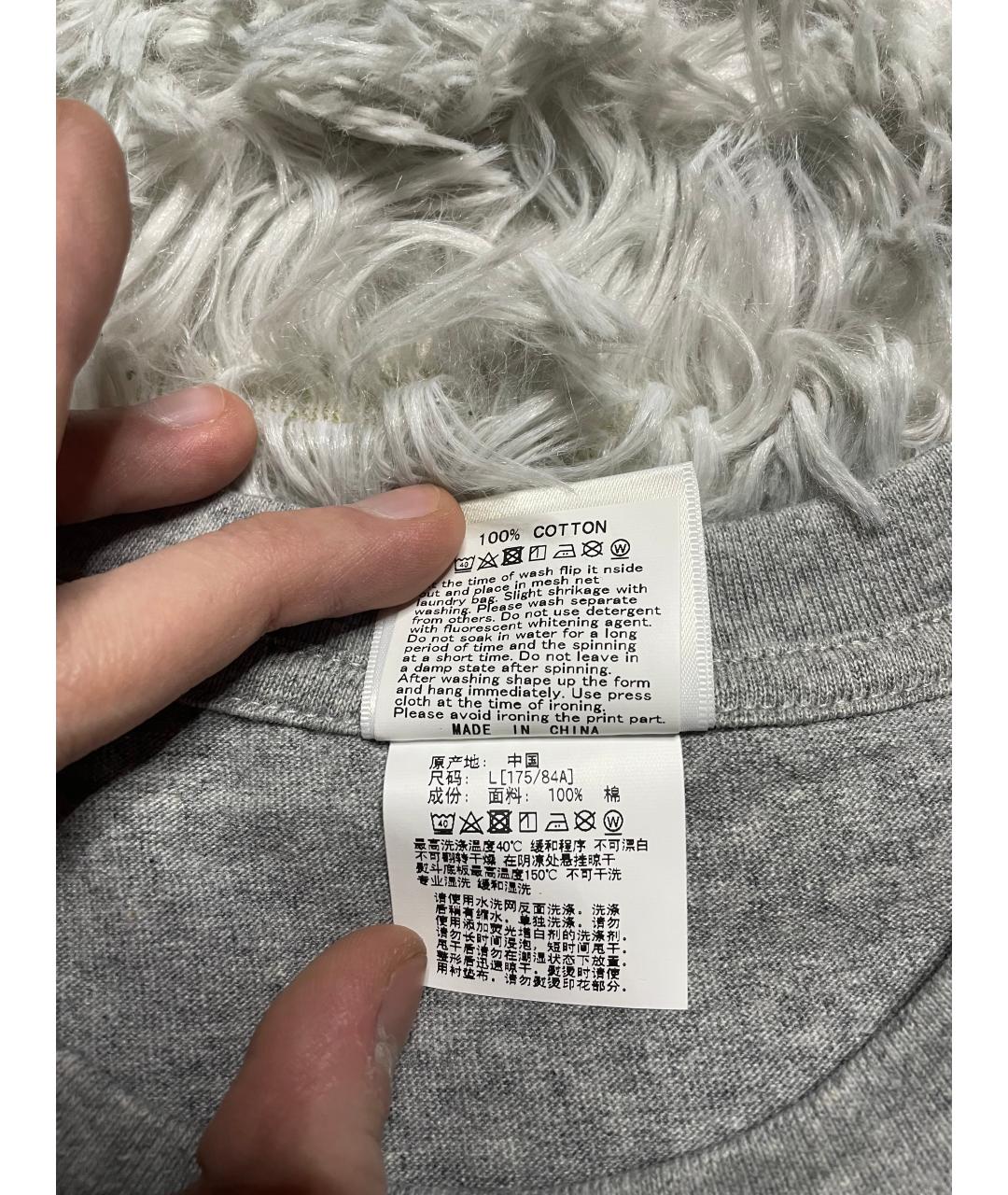 BAPE Серая хлопковая футболка, фото 6