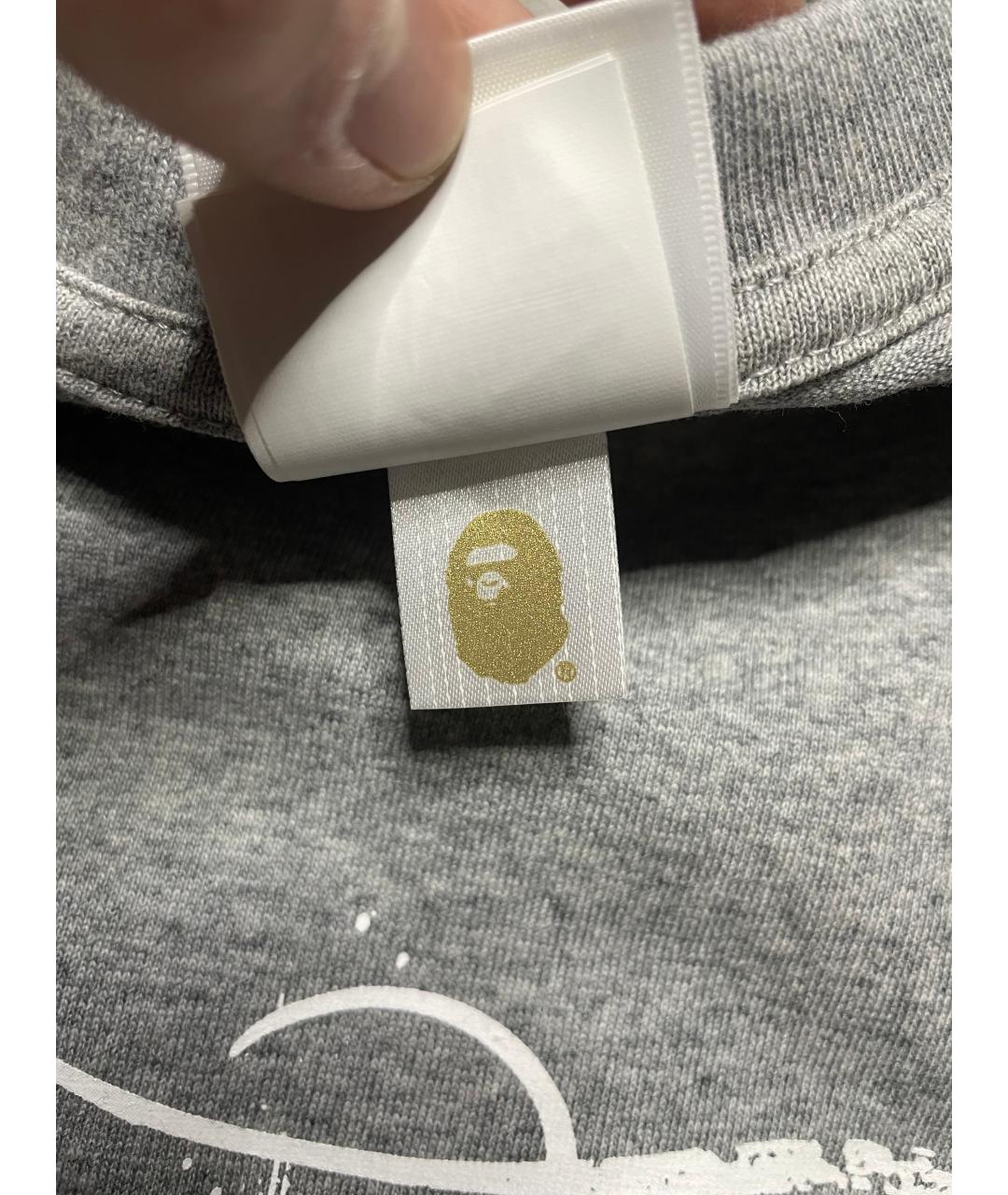 BAPE Серая хлопковая футболка, фото 7
