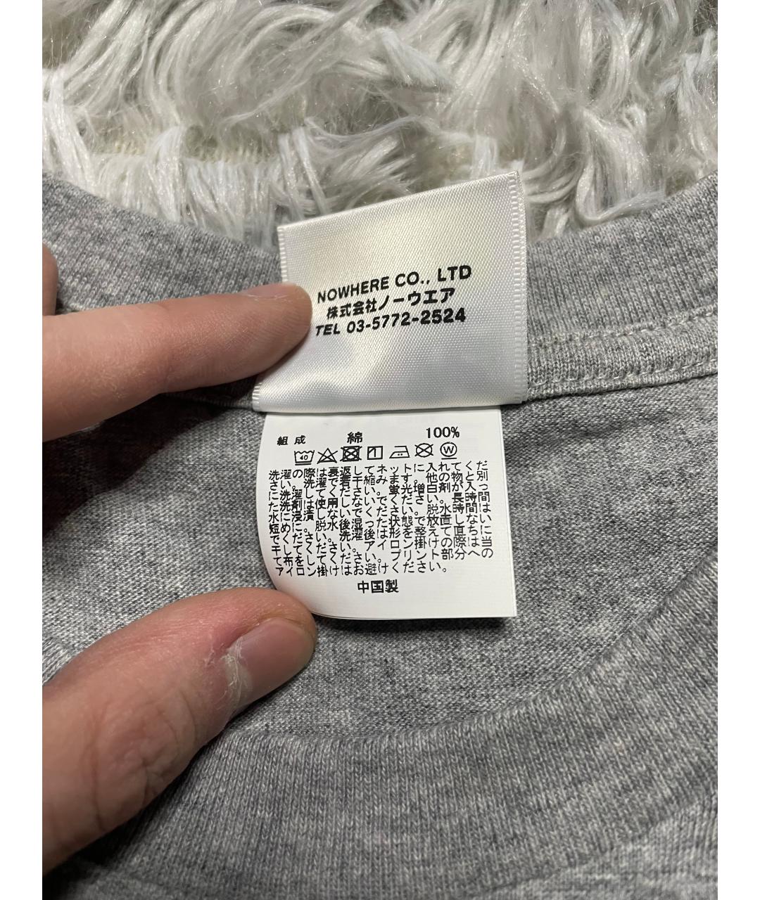 BAPE Серая хлопковая футболка, фото 5