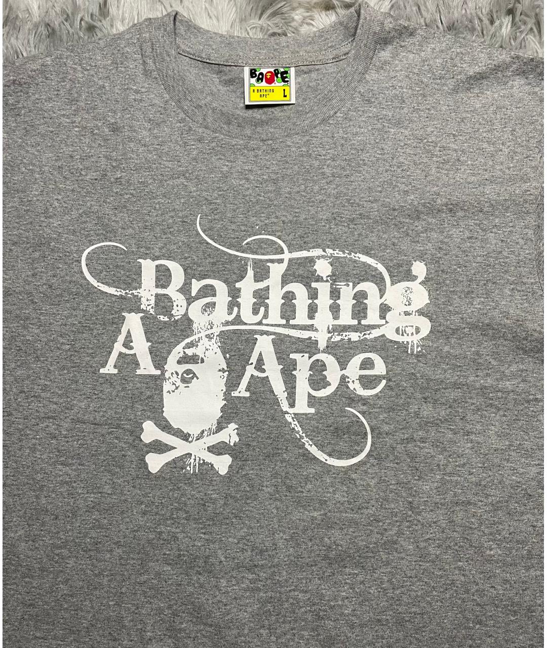 BAPE Серая хлопковая футболка, фото 2