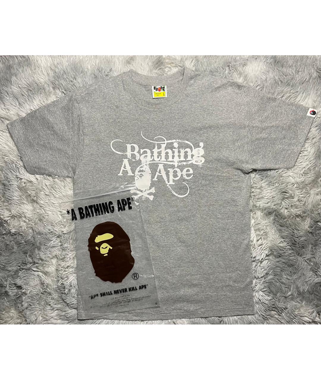 BAPE Серая хлопковая футболка, фото 9