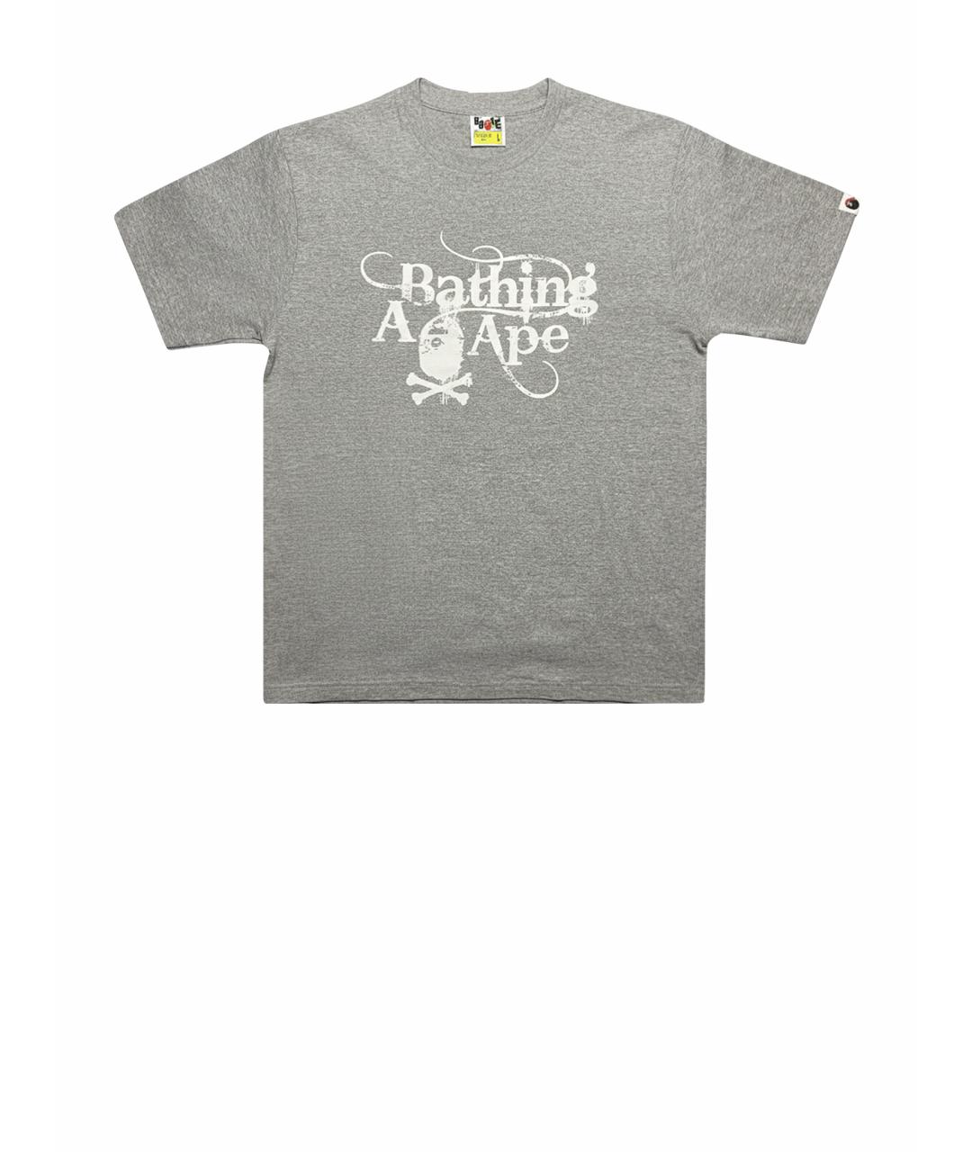 BAPE Серая хлопковая футболка, фото 1