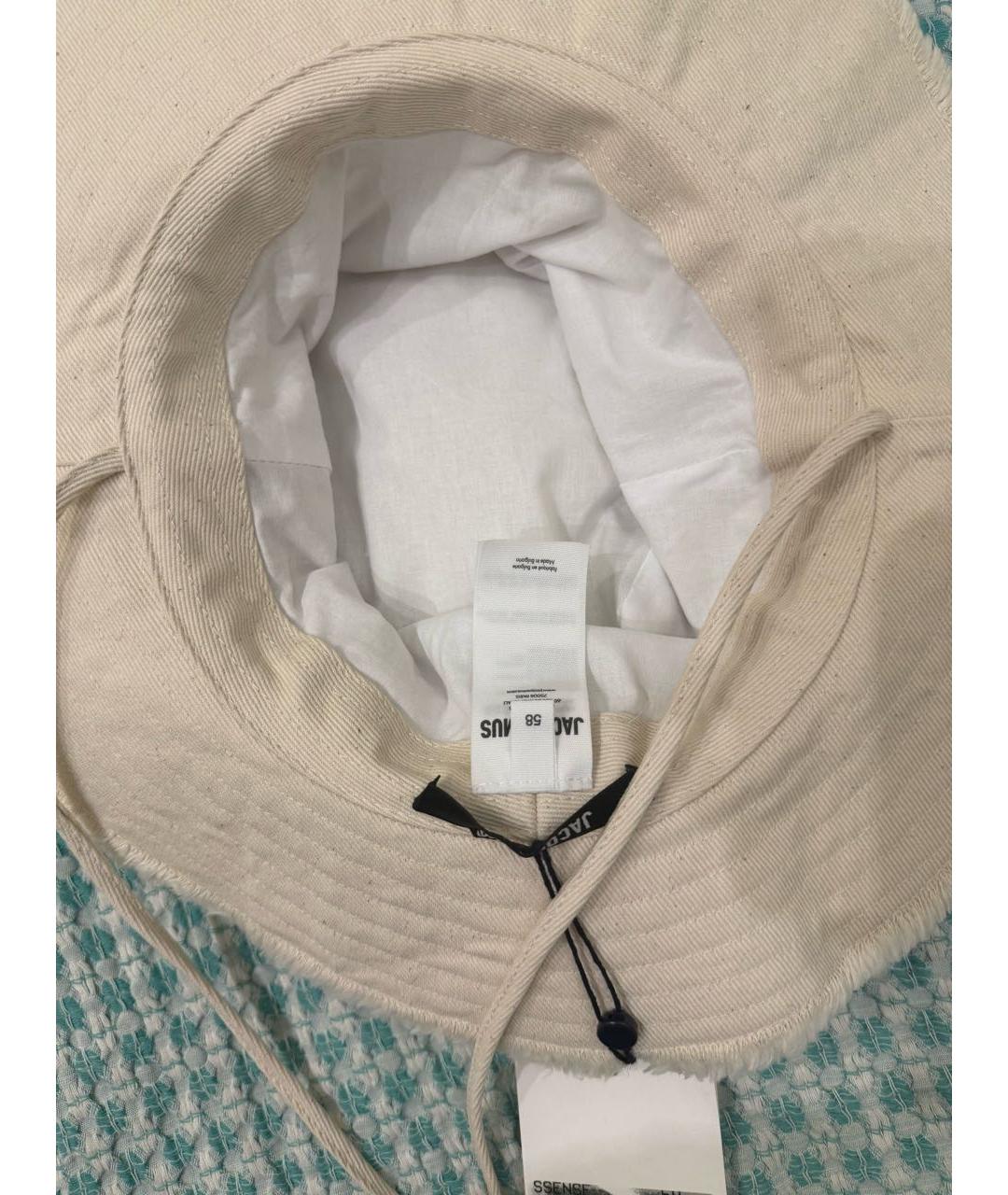 JACQUEMUS Бежевая хлопковая панама, фото 5