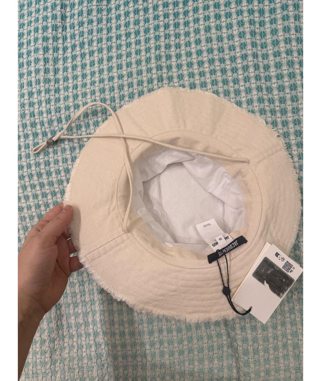 JACQUEMUS Бежевая хлопковая панама, фото 7