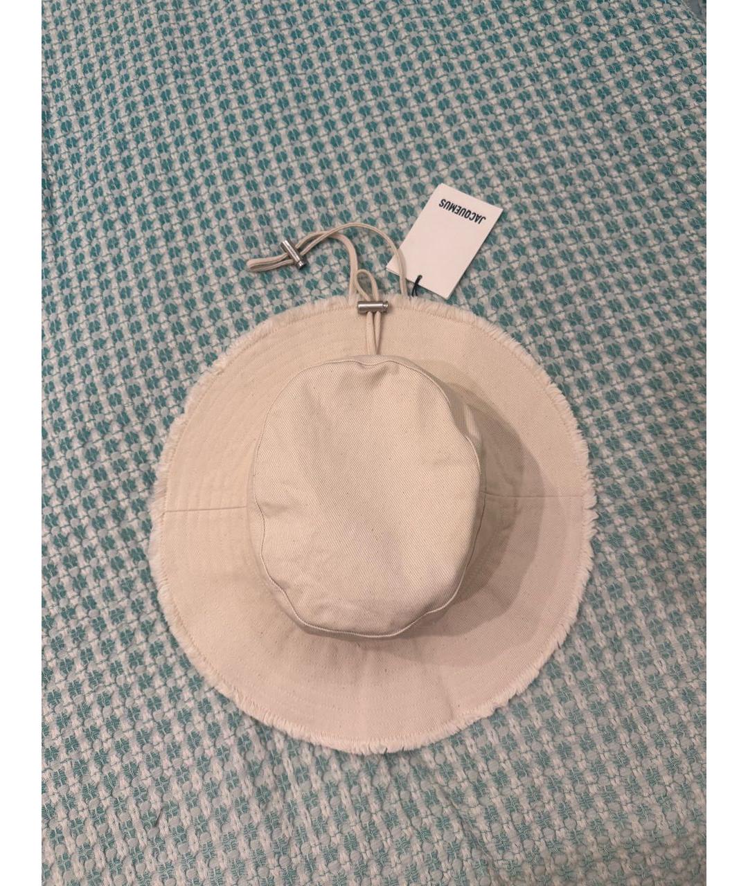 JACQUEMUS Бежевая хлопковая панама, фото 4
