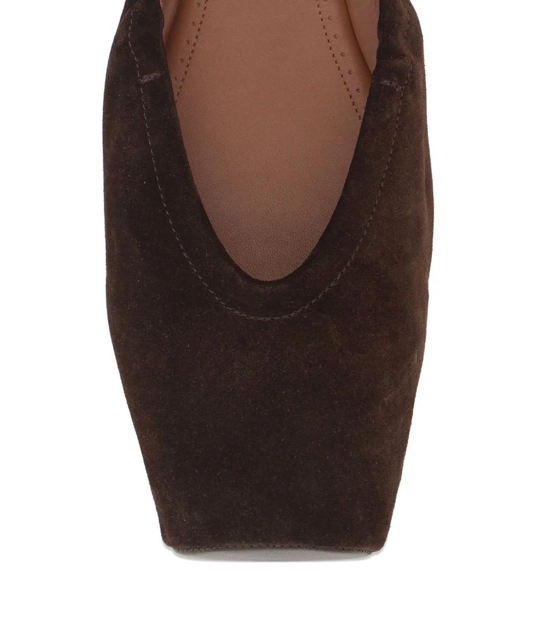 ALAIA Коричневые замшевые балетки, фото 5