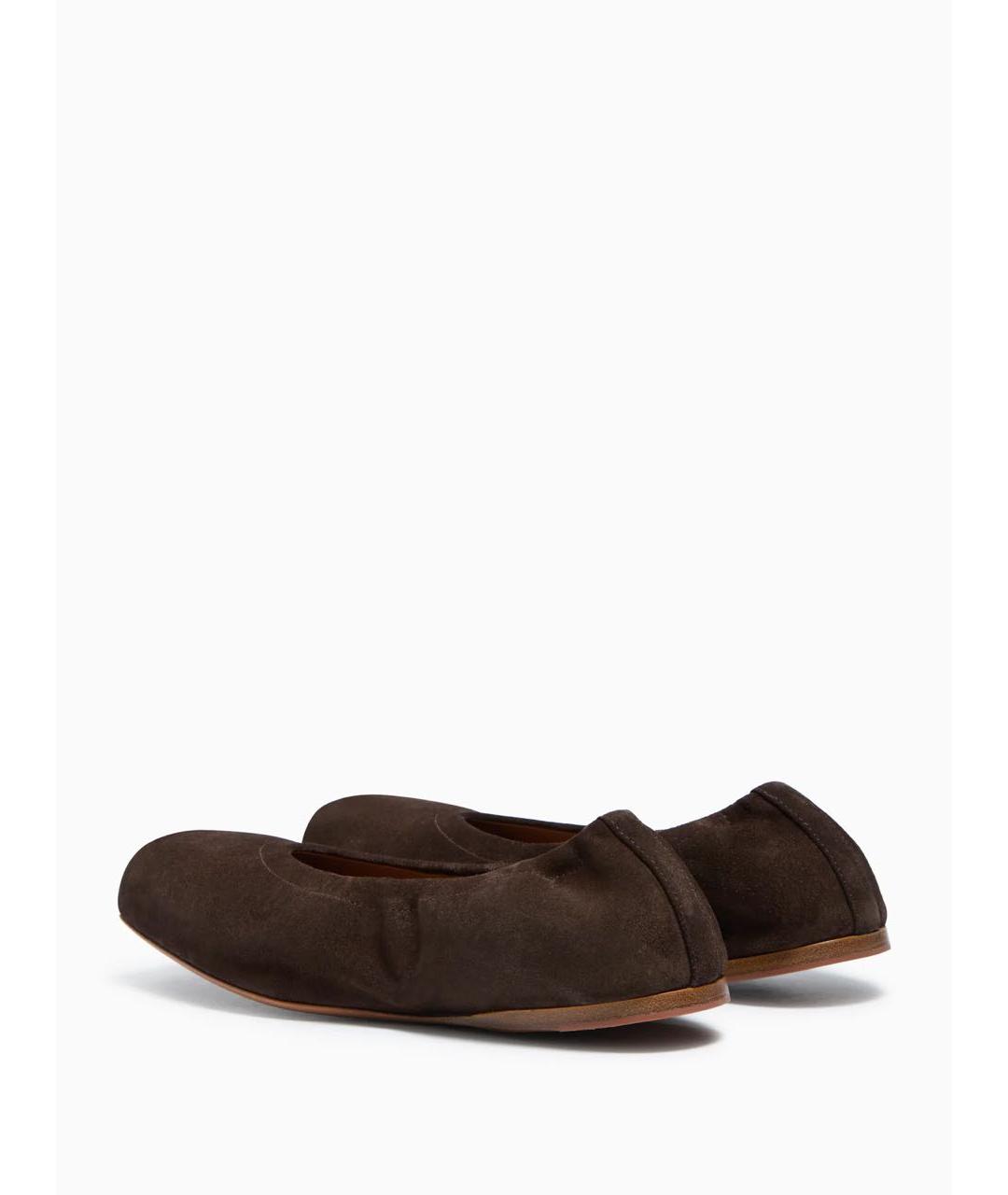 ALAIA Коричневые замшевые балетки, фото 7