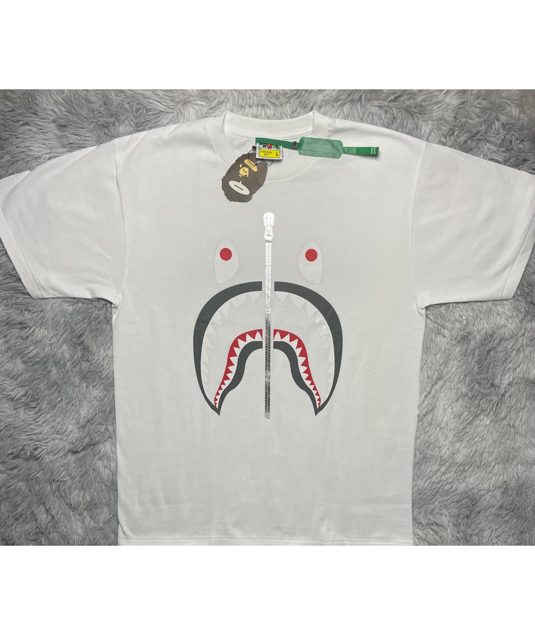 BAPE Белая хлопковая футболка, фото 1