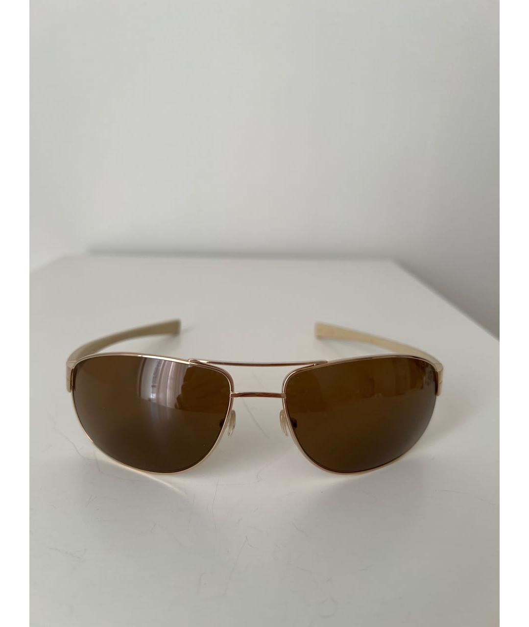 TAG HEUER Коричневые металлические солнцезащитные очки, фото 9