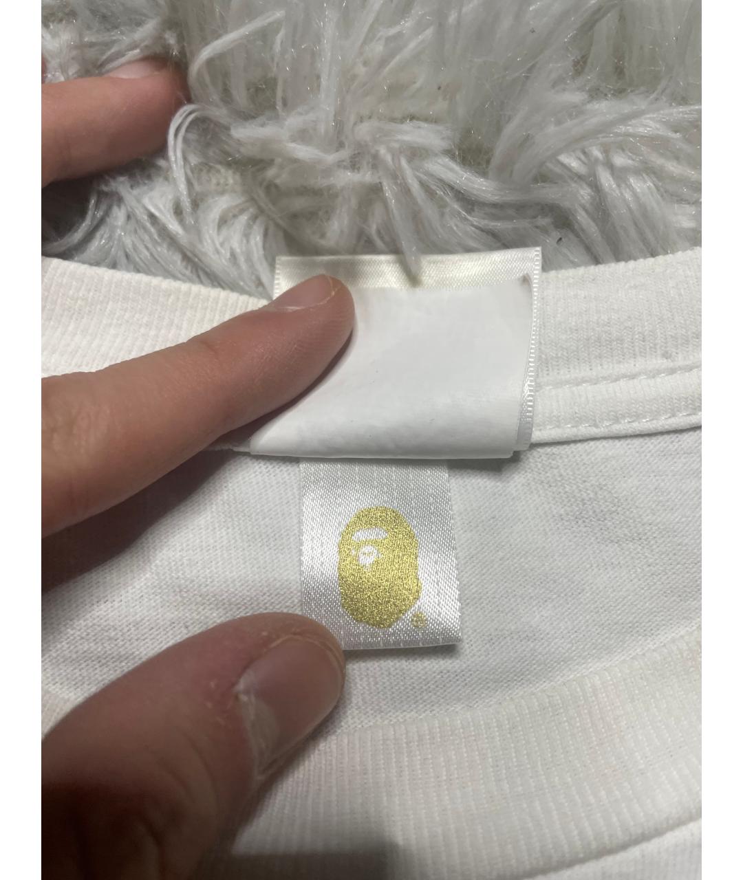 BAPE Белая хлопковая футболка, фото 6