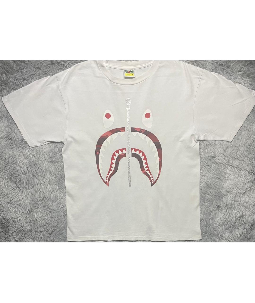 BAPE Белая хлопковая футболка, фото 8