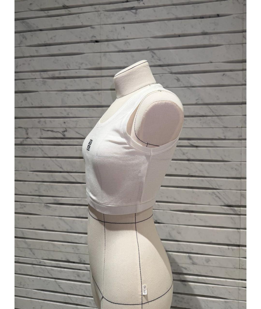 LOEWE Белая хлопковая майка, фото 3