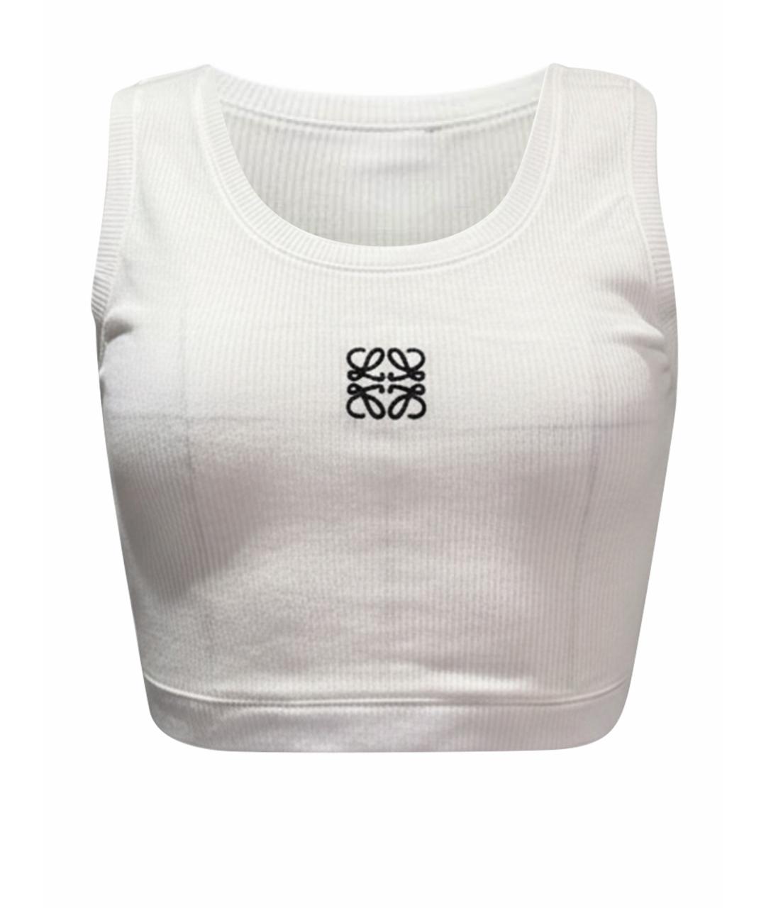 LOEWE Белая хлопковая майка, фото 1