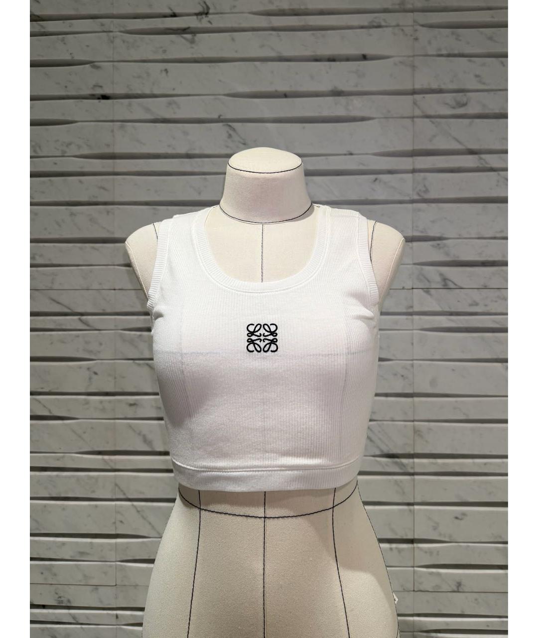 LOEWE Белая хлопковая майка, фото 2