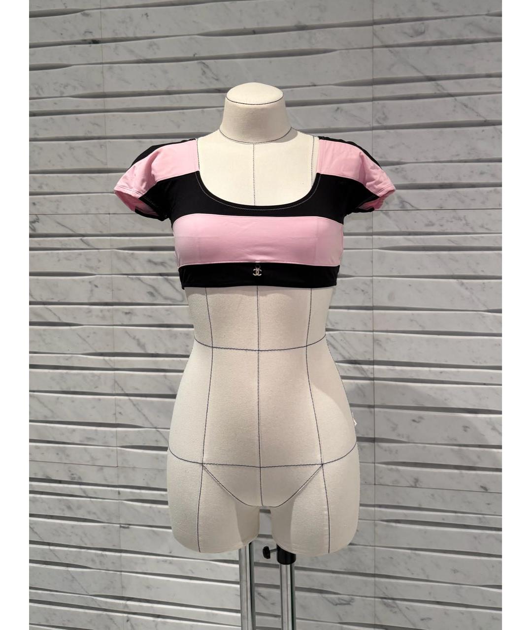 CHANEL Розовый хлопко-эластановый купальник, фото 7