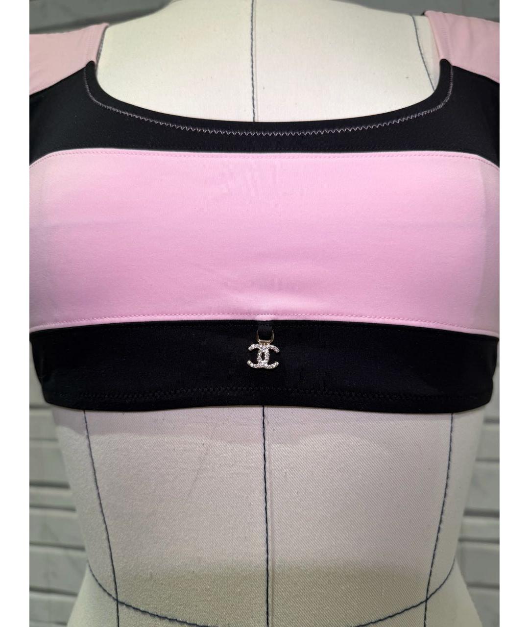 CHANEL Розовый хлопко-эластановый купальник, фото 3
