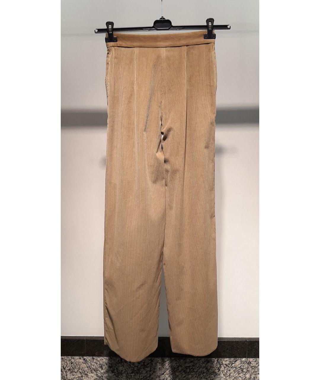 MAX MARA STUDIO Бежевые брюки широкие, фото 2