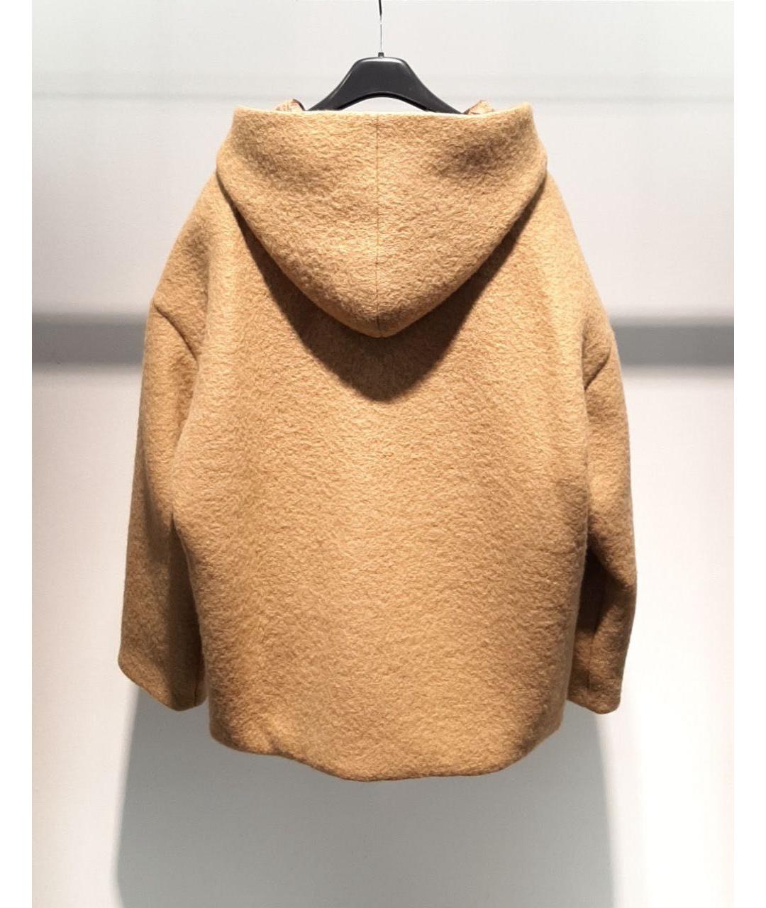 MAX MARA STUDIO Бежевое шерстяное пальто, фото 3