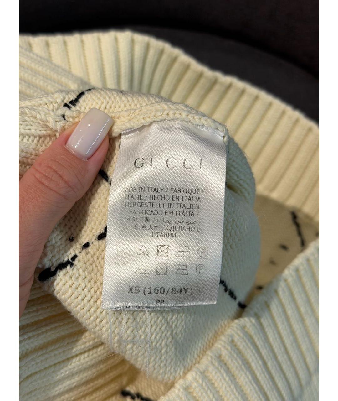 GUCCI Белая хлопковая жилетка, фото 3