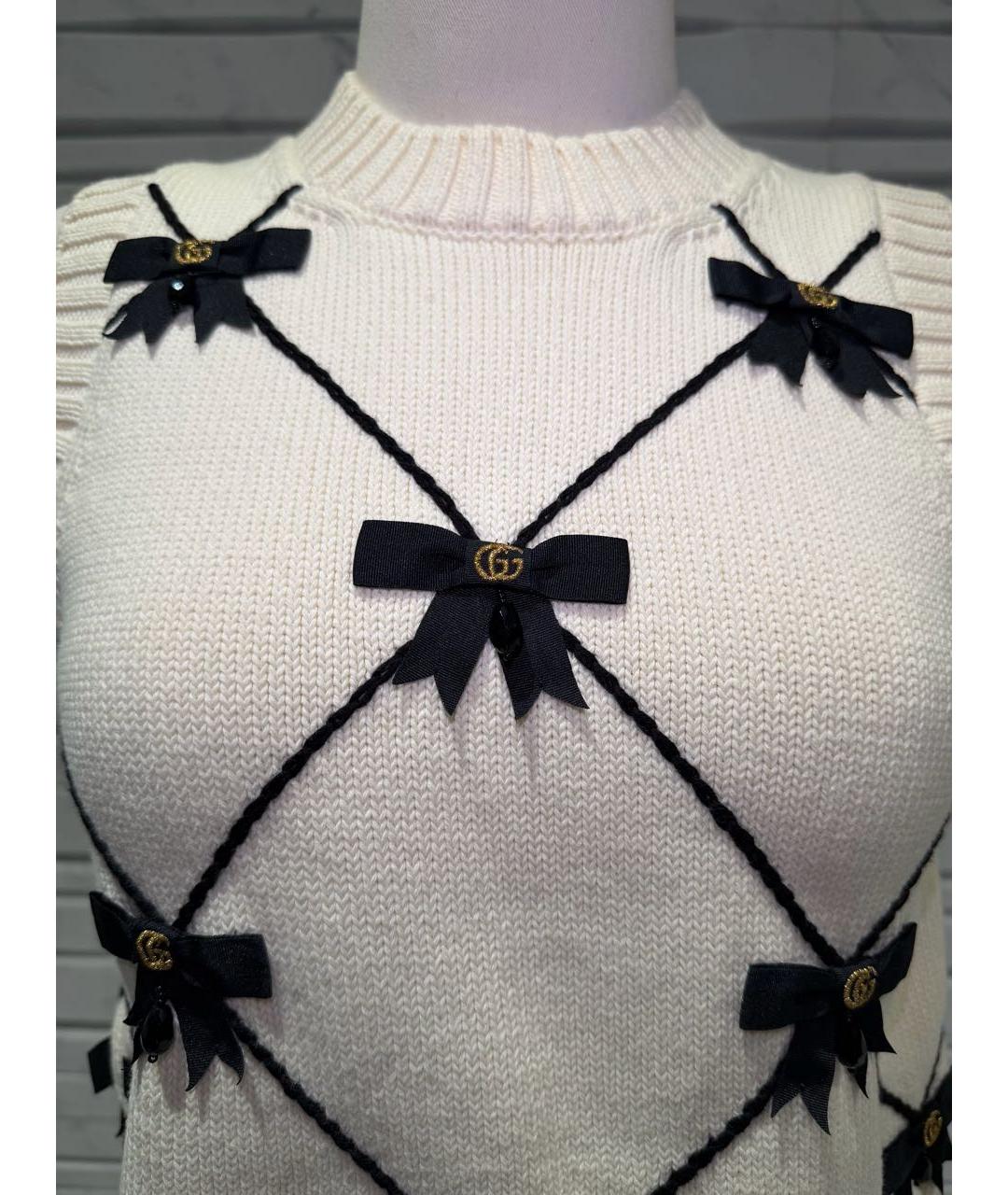 GUCCI Белая хлопковая жилетка, фото 2