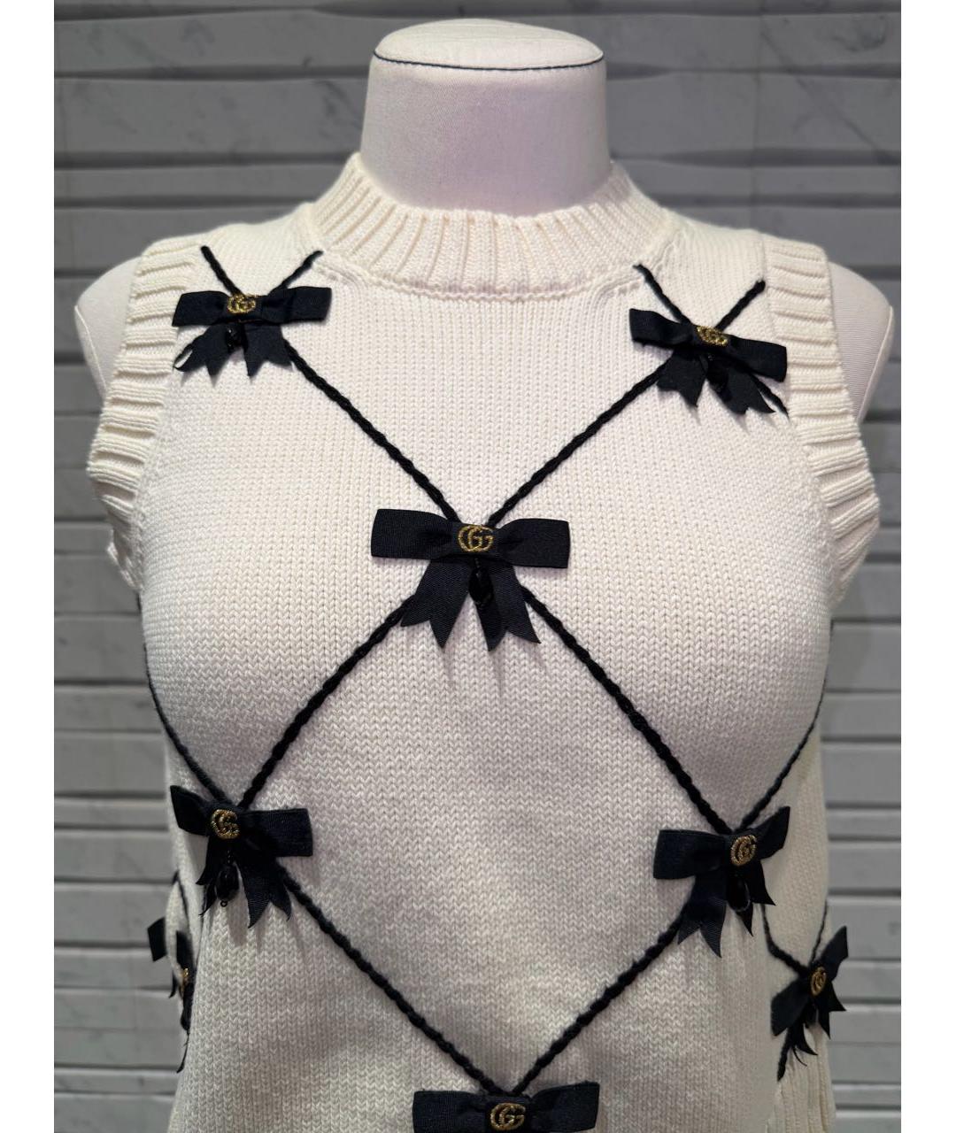 GUCCI Белая хлопковая жилетка, фото 4