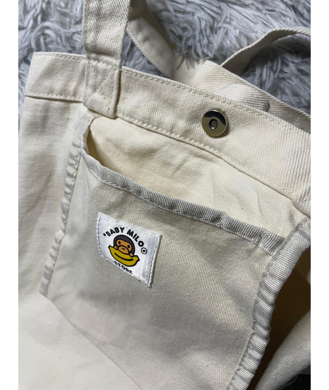 BAPE Бежевая тканевая пляжная сумка, фото 6