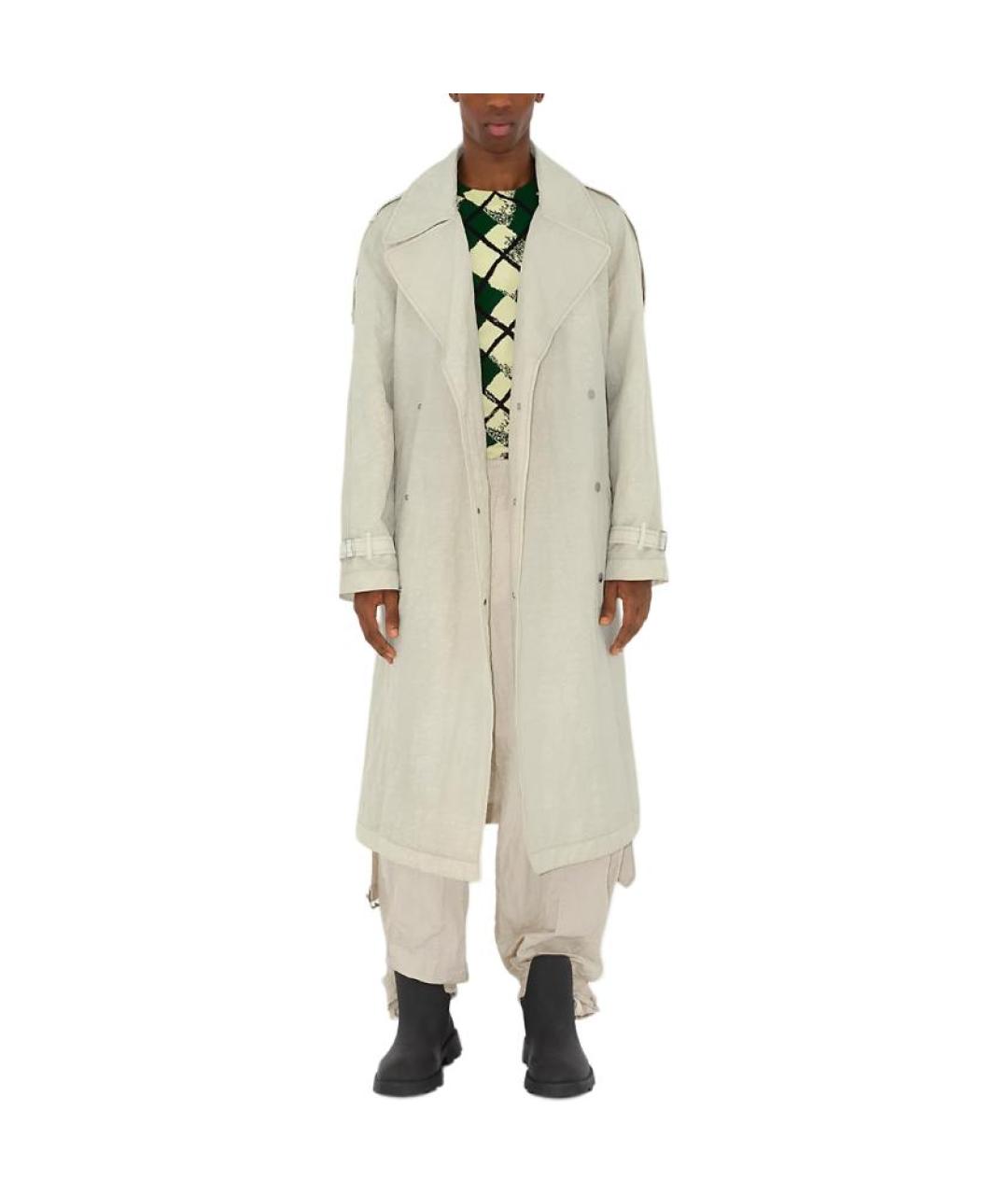 BURBERRY Белый тренч / плащ, фото 3