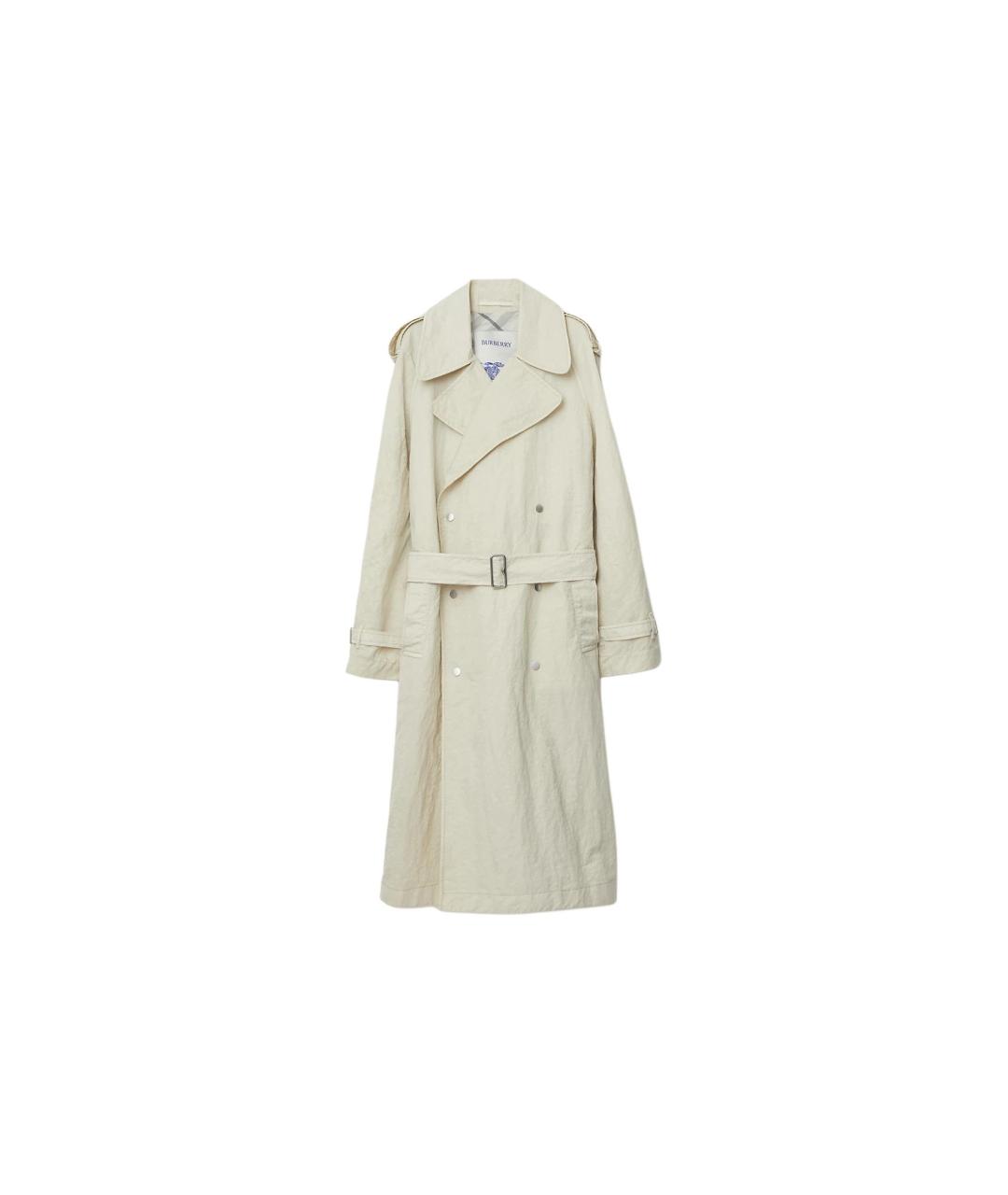 BURBERRY Белый тренч / плащ, фото 6